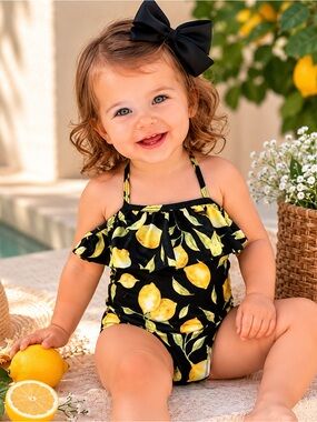 Nordstrom Lemon Print One-Piece Swimsuit | Size 12-18 Months